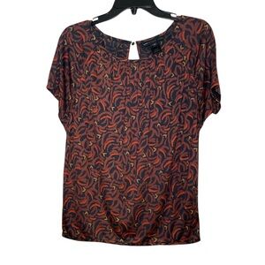 NWOT Marc Jacobs red floral silk blouse sz XS